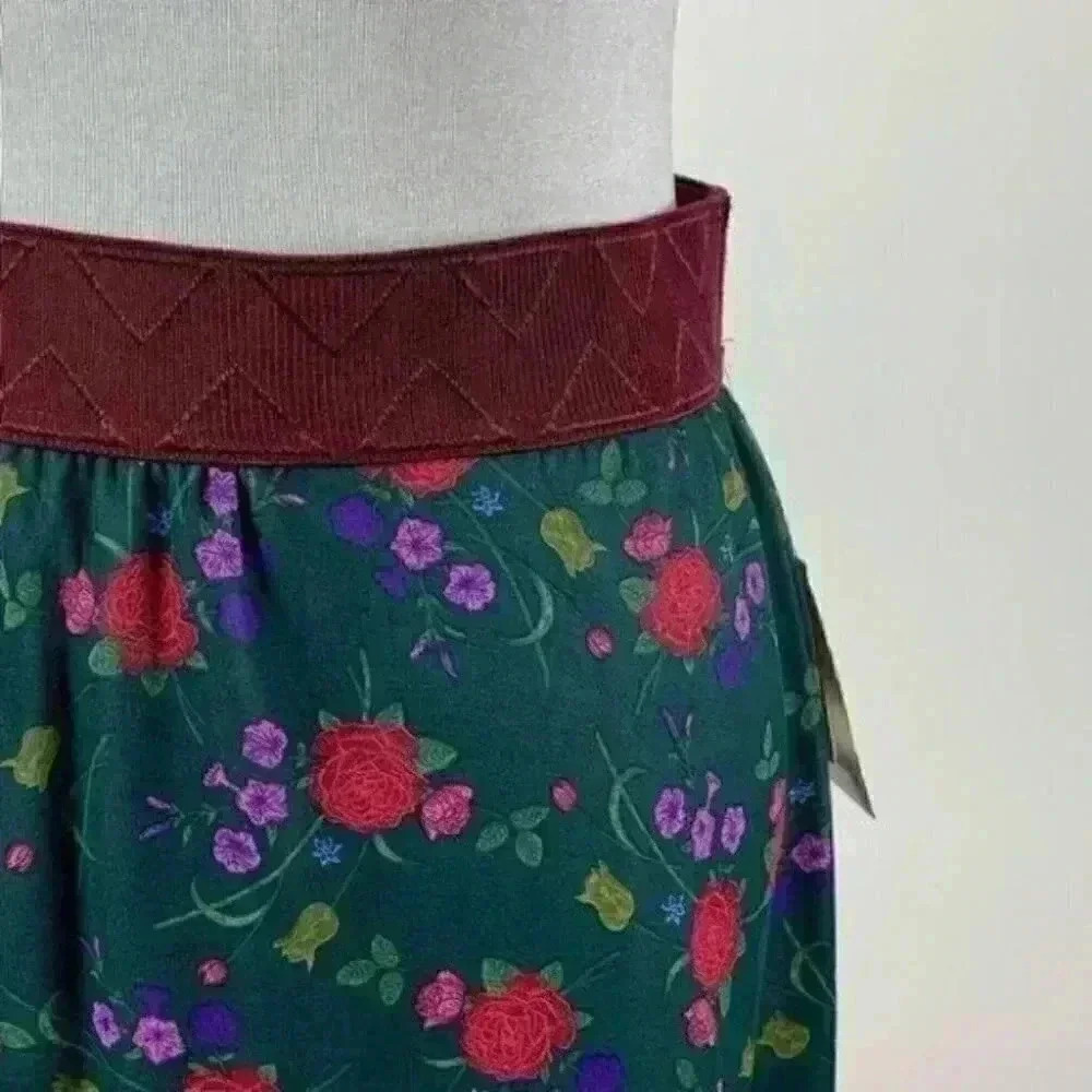 Lularoe Lola skirt M 8-10 chiffon floral high/lo - Picture 3 of 9